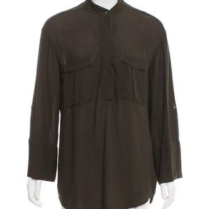 James Perse mock neck long sleeved blouse